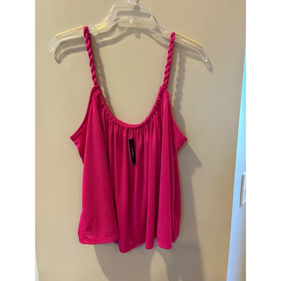 Express Hot Pink Braided Strap Tank Top Women's Size L New with Tags - Picture 1 of 8